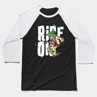 Big Daddy on Skateboard | Big Daddy's Swag Series Baseball T-Shirt